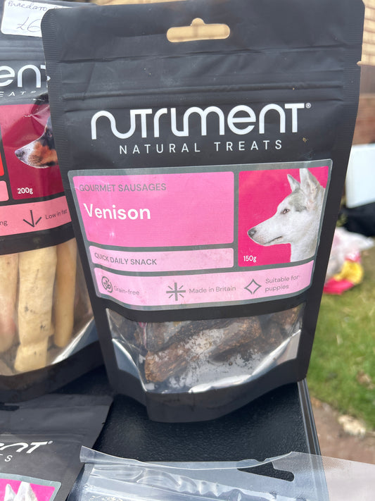Nutriment Mini venison sausages