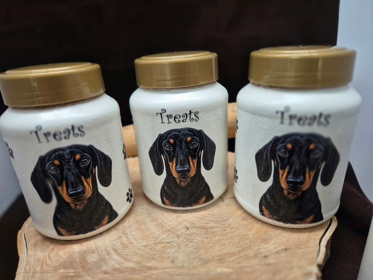 Dachshund treat jar