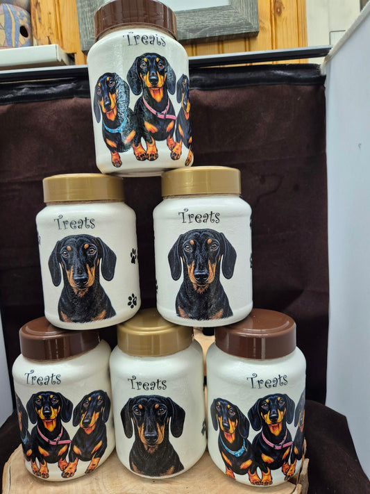 Dachshund treat jar