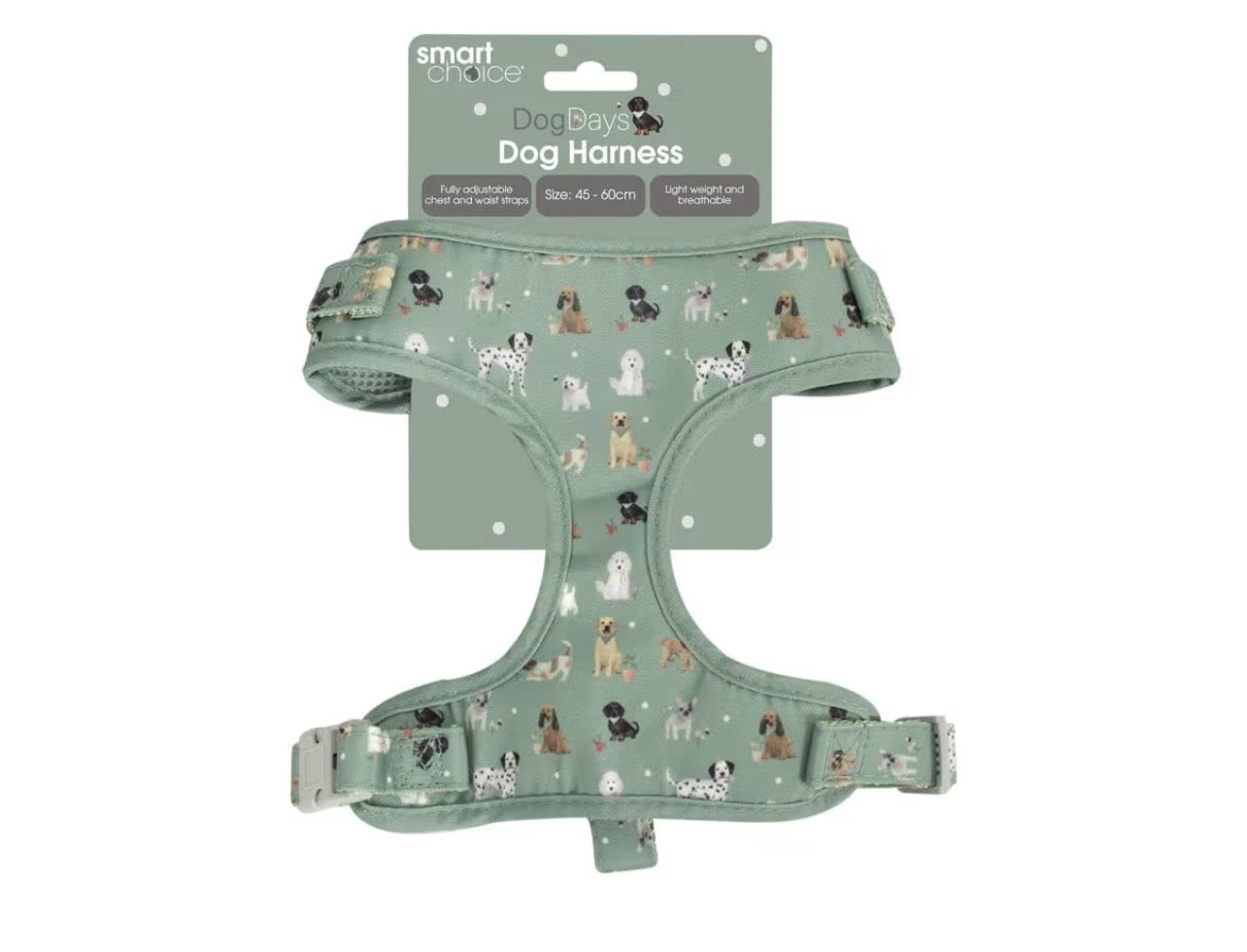 45-60cm dog print harness