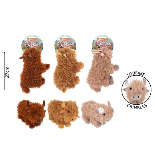 Highland cow plushy squeaky toy