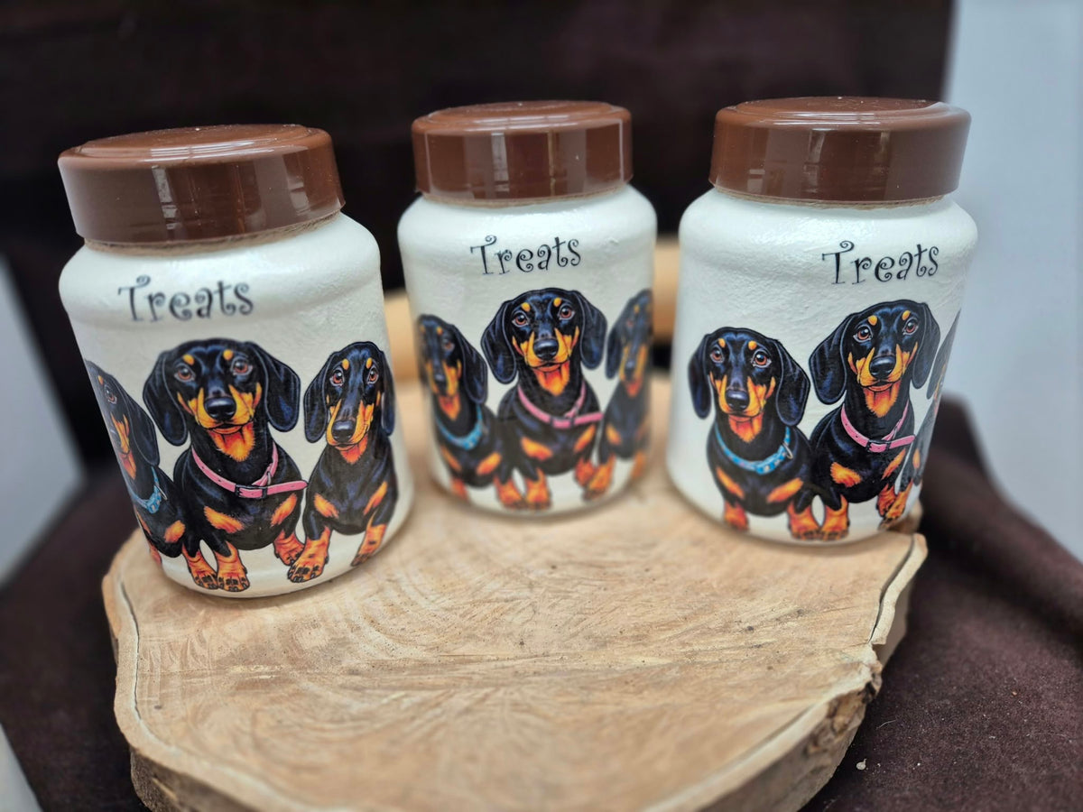 Dachshund treat jar